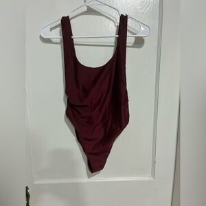 Aerie Deep Red One-Piece Swimsuit Size S